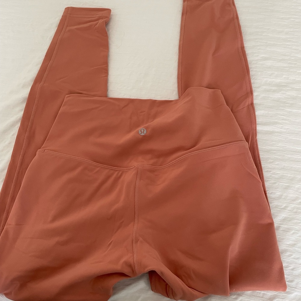 Coral pink lululemon align leggings